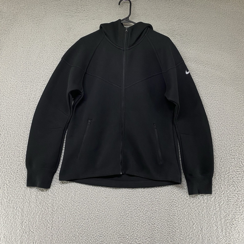 Nike Tech Fleece Hoodie Womens Medium Black Full Zip Up Sweatshirt
